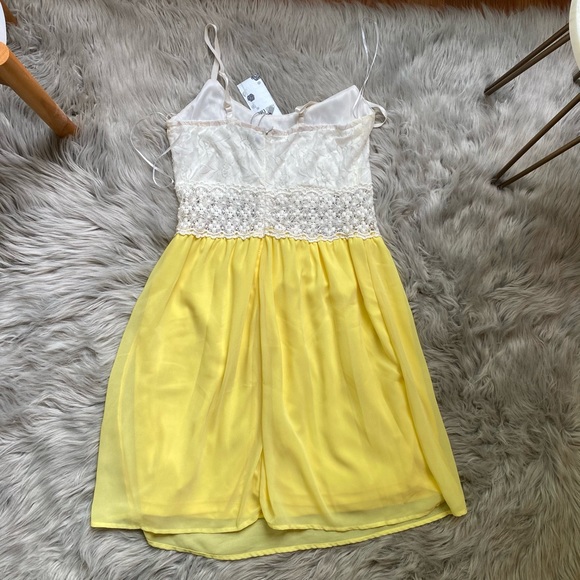 Lace Chiffon Spaghetti Strap Dress - Picture 4 of 6